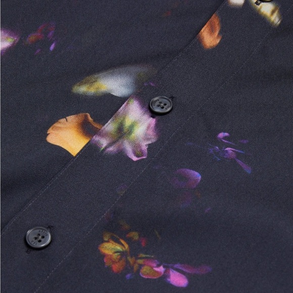$160! TED BAKER Bari Photographic Floral Shirt SZ 1 NWT! - Picture 6 of 7